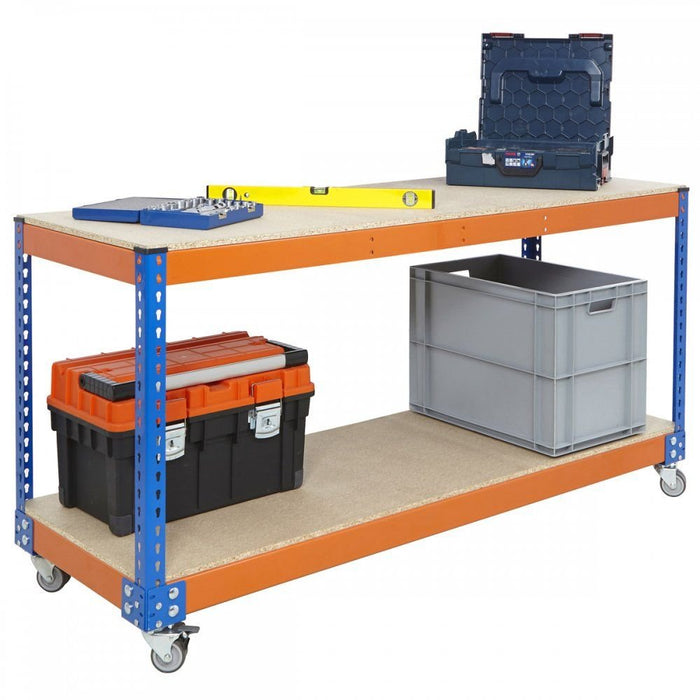 2 Tier Heavy Duty Mobile Bench - UK Pallet Racking