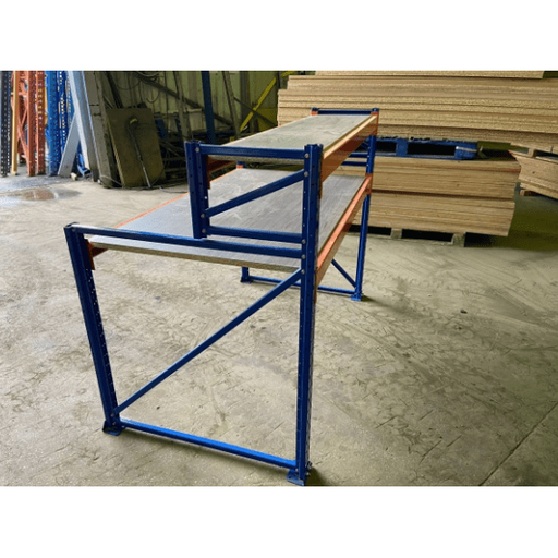 2 Tier Heavy Duty Workstation With Chipboard Shelves - UK Pallet Racking