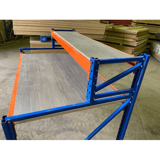 2 Tier Heavy Duty Workstation With Chipboard Shelves - UK Pallet Racking