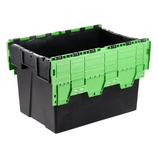 Attached Lid Euro Storage Container With Coloured Lids - UK Pallet Racking