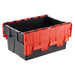 Attached Lid Euro Storage Container With Coloured Lids - UK Pallet Racking
