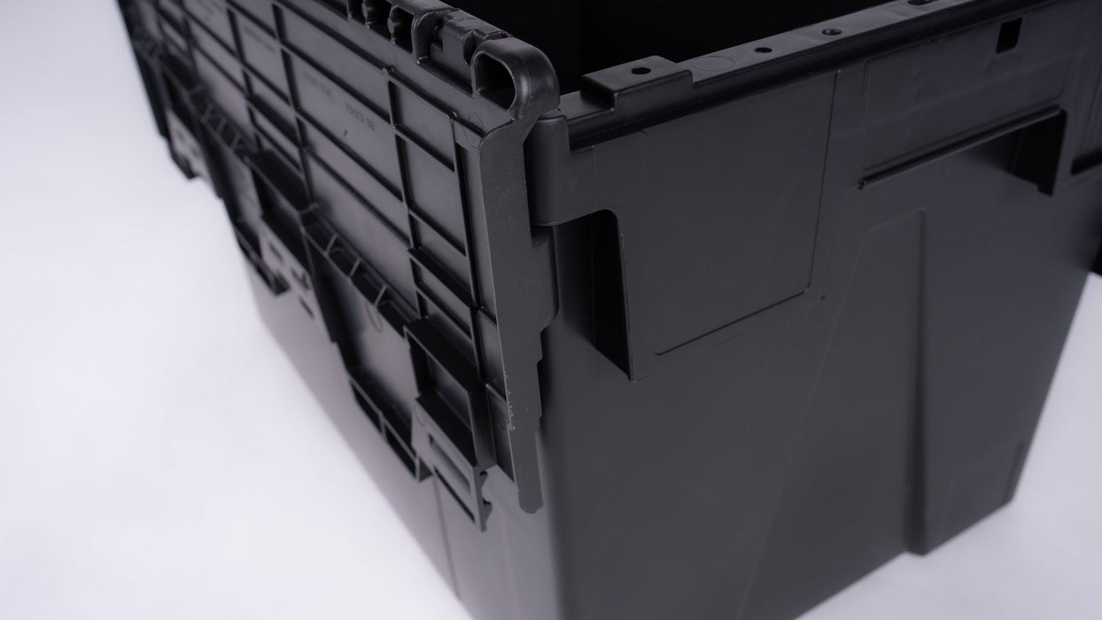Attached Lid Nested Euro Storage Container 600mm x 400mm - UK Pallet Racking