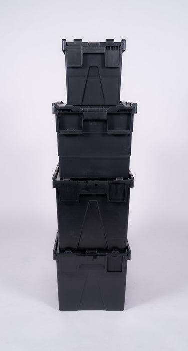 Attached Lid Nested Euro Storage Container 600mm x 400mm - UK Pallet Racking