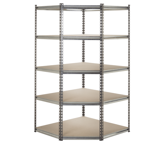 Corner 5 Shelf Shelving with 2 Bays - UK Pallet Racking
