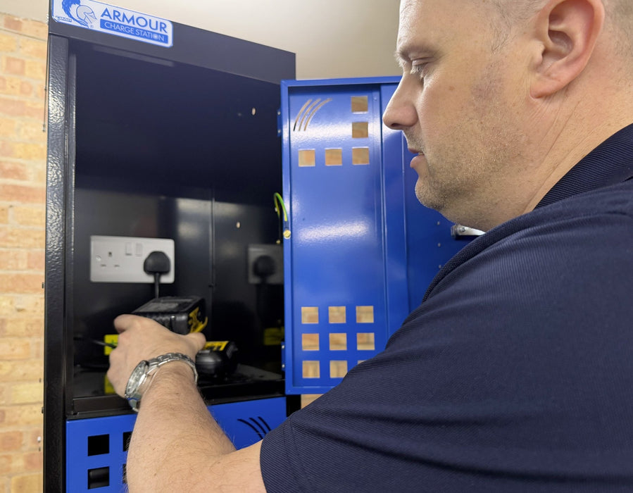 Express Tool Charging Lockers with Perforated Doors - UK Pallet Racking