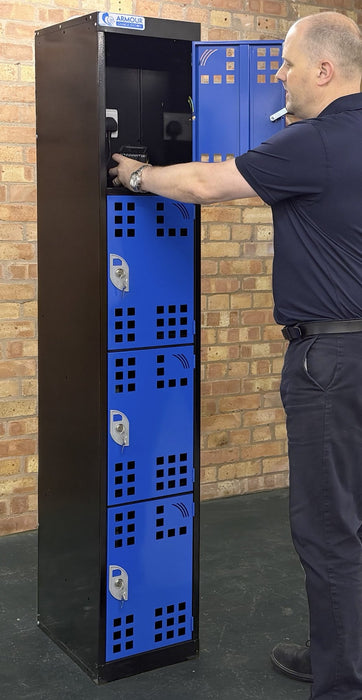 Express Tool Charging Lockers with Perforated Doors - UK Pallet Racking