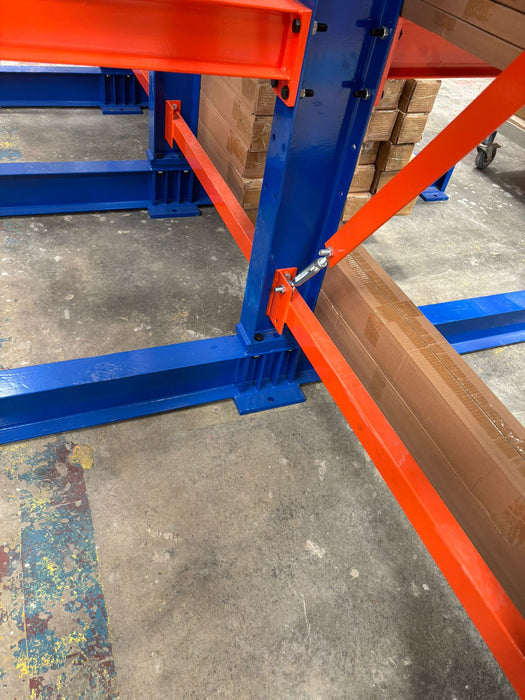 Heavy Duty 600mm Arm Cantilever Racking 2.5m h x 0.9m w x 0.7m d - UK Pallet Racking
