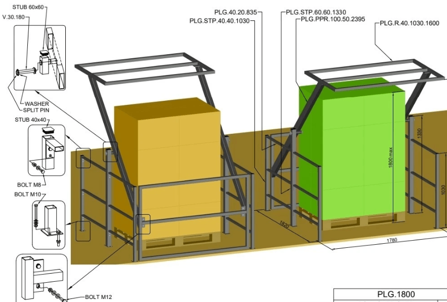 Mezzanine Saftey Pallet Gate Up and Over Seesaw - UK Pallet Racking