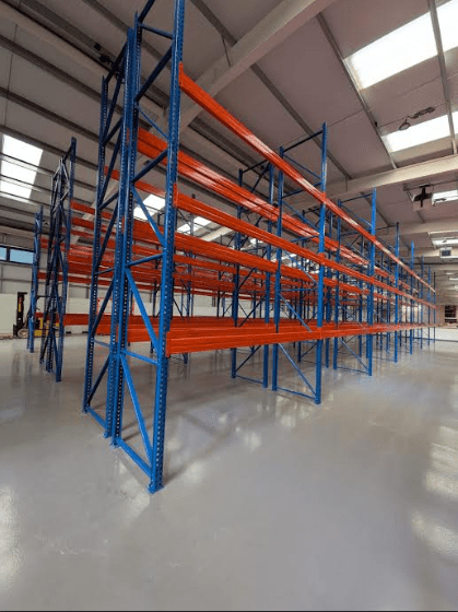 New 11m High Heavy Duty Pallet Racking with Various Number of Levels - UK Pallet Racking