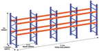 New 5m High Heavy Duty Pallet Racking with Various Number of Levels - UK Pallet Racking