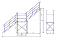 New Heavy Duty Mezzanine Steel Staircase Steps Platform 3540mm - UK Pallet Racking