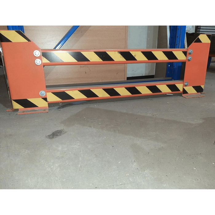 Pallet Racking Safety Protection Barrier Including Corner Guards For 900mm Back to Back Racking - UK Pallet Racking