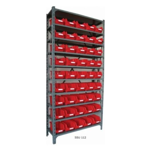 Shelf Unit with Storage Bins - UK Pallet Racking