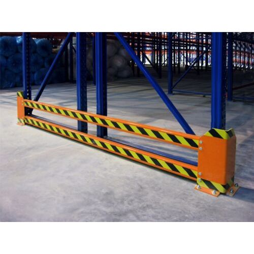 Pallet Racking Safety Protection Barrier Including Corner Guards For 900mm Back to Back Racking - UK Pallet Racking